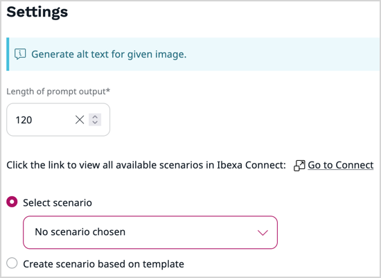 Ibexa Connect scenario selection Ibexa Connect scenario selection