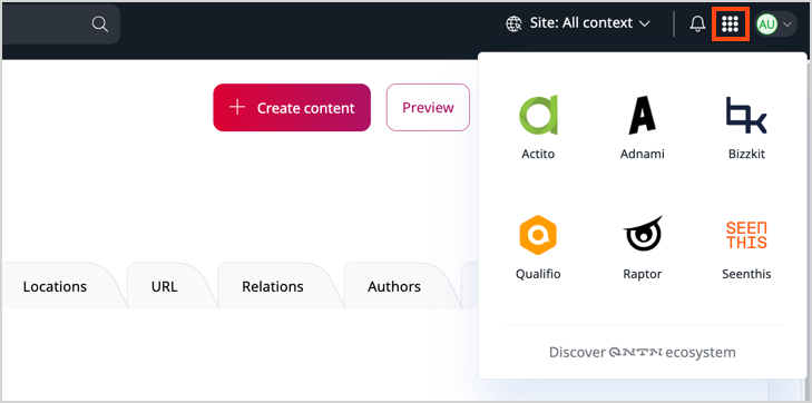 App switcher App switcher